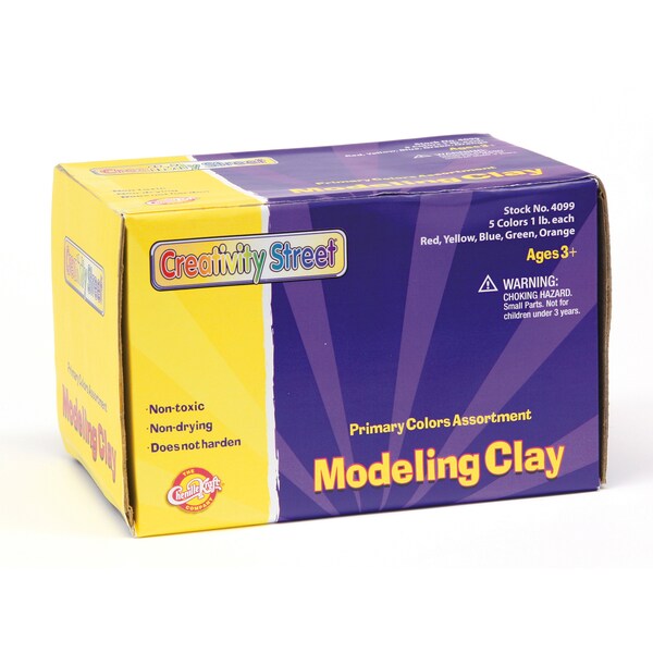 Creativity Street Modeling Clay, 5 Primary Color Assortment, 5 sticks, 5 lbs. Total PAC4099 - main